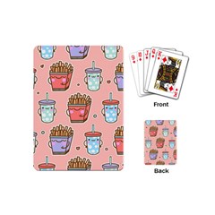 Cute Kawaii Food Seamless Pattern Playing Cards Single Design (mini)