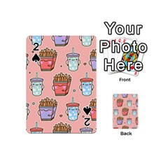 Cute Kawaii Food Seamless Pattern Playing Cards 54 Designs (mini)