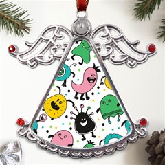 Funny Monster Pattern Metal Angel With Crystal Ornament