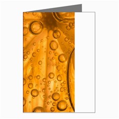 Lime Water Bubbles Macro Light Detail Background Greeting Cards (pkg Of 8)