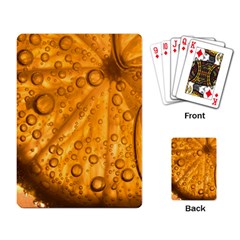 Lime Water Bubbles Macro Light Detail Background Playing Cards Single Design (rectangle)