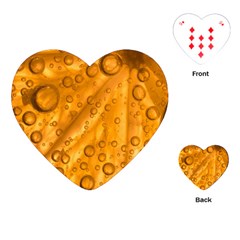 Lime Water Bubbles Macro Light Detail Background Playing Cards Single Design (heart)