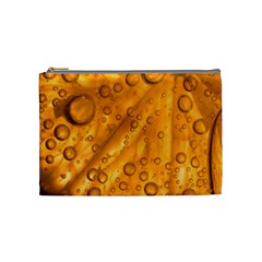 Lime Water Bubbles Macro Light Detail Background Cosmetic Bag (medium) by Pakjumat