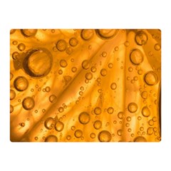 Lime Water Bubbles Macro Light Detail Background Two Sides Premium Plush Fleece Blanket (mini) by Pakjumat