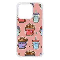 Cute Kawaii Food Seamless Pattern Iphone 14 Pro Tpu Uv Print Case by Pakjumat