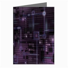 Geometric Art Digital Art Background Greeting Cards (pkg Of 8)