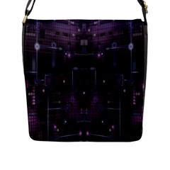 Geometric Art Digital Art Background Flap Closure Messenger Bag (l)