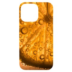 Lime Water Bubbles Macro Light Detail Background Iphone 14 Pro Max Black Uv Print Case by Pakjumat