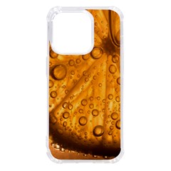 Lime Water Bubbles Macro Light Detail Background Iphone 14 Pro Tpu Uv Print Case