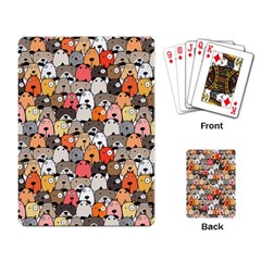 Cute Dog Seamless Pattern Background Playing Cards Single Design (rectangle) by Pakjumat