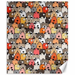 Cute Dog Seamless Pattern Background Canvas 20  X 24  by Pakjumat