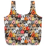 Cute Dog Seamless Pattern Background Full Print Recycle Bag (XL) Front