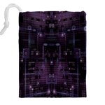 Geometric Art Digital Art Background Drawstring Pouch (5XL) Back