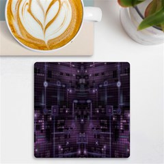 Geometric Art Digital Art Background Uv Print Square Tile Coaster  by Pakjumat