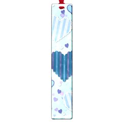 Hearts Pattern Paper Wallpaper Blue Background Large Book Marks by Pakjumat