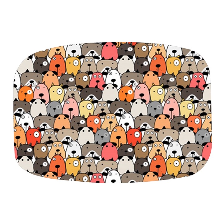 Cute Dog Seamless Pattern Background Mini Square Pill Box