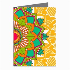 Mandala Patterns Yellow Greeting Cards (pkg Of 8)