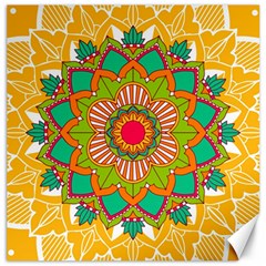 Mandala Patterns Yellow Canvas 20  X 20 