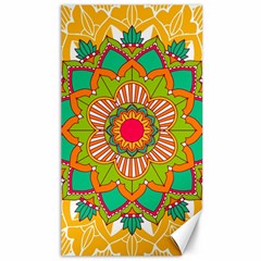 Mandala Patterns Yellow Canvas 40  X 72  by Pakjumat