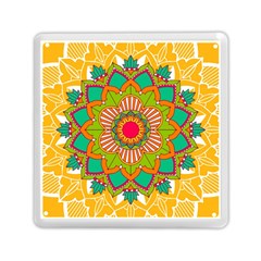 Mandala Patterns Yellow Memory Card Reader (square) by Pakjumat