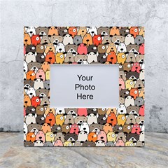 Cute Dog Seamless Pattern Background White Box Photo Frame 4  X 6  by Pakjumat