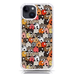 Cute Dog Seamless Pattern Background Iphone 14 Tpu Uv Print Case by Pakjumat