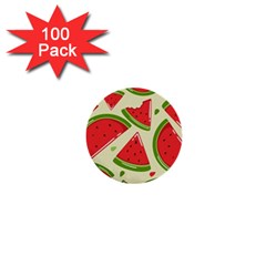 Cute Watermelon Seamless Pattern 1  Mini Buttons (100 Pack)  by Pakjumat