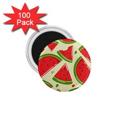 Cute Watermelon Seamless Pattern 1 75  Magnets (100 Pack)  by Pakjumat