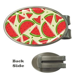 Cute Watermelon Seamless Pattern Money Clips (oval)  by Pakjumat