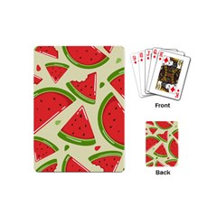 Cute Watermelon Seamless Pattern Playing Cards Single Design (mini)