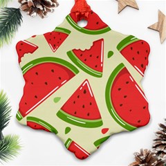 Cute Watermelon Seamless Pattern Ornament (snowflake)