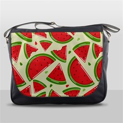 Cute Watermelon Seamless Pattern Messenger Bag by Pakjumat