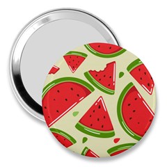 Cute Watermelon Seamless Pattern 3  Handbag Mirrors by Pakjumat