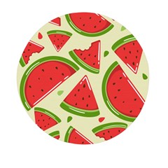 Cute Watermelon Seamless Pattern Mini Round Pill Box by Pakjumat