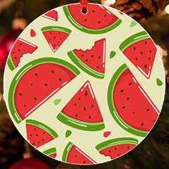 Cute Watermelon Seamless Pattern Uv Print Acrylic Ornament Round by Pakjumat