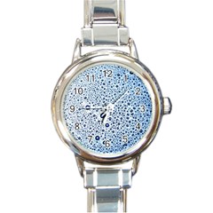 Drop Water Background Macro Splash Rain Drink Round Italian Charm Watch by Pakjumat