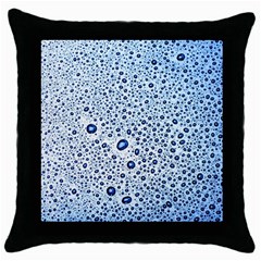 Drop Water Background Macro Splash Rain Drink Throw Pillow Case (Black)