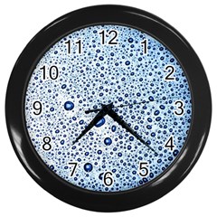 Drop Water Background Macro Splash Rain Drink Wall Clock (Black)