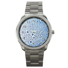 Drop Water Background Macro Splash Rain Drink Sport Metal Watch by Pakjumat