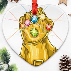 The Infinity Gauntlet Thanos Ornament (heart) by Maspions