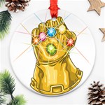 The Infinity Gauntlet Thanos Round Ornament (Two Sides) Front