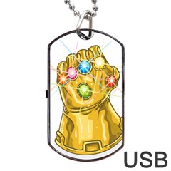 The Infinity Gauntlet Thanos Dog Tag Usb Flash (one Side)