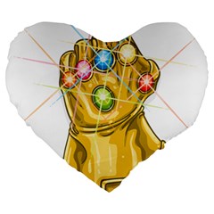 The Infinity Gauntlet Thanos Large 19  Premium Heart Shape Cushions