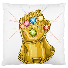 The Infinity Gauntlet Thanos Large Premium Plush Fleece Cushion Case (one Side) by Maspions