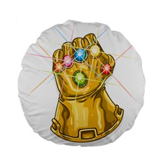 The Infinity Gauntlet Thanos Standard 15  Premium Flano Round Cushions