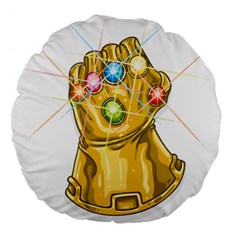 The Infinity Gauntlet Thanos Large 18  Premium Flano Round Cushions