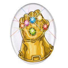 The Infinity Gauntlet Thanos Oval Glass Fridge Magnet (4 Pack)