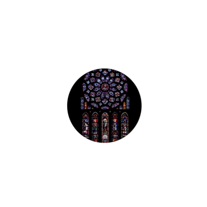 Chartres Cathedral Notre Dame De Paris Stained Glass 1  Mini Buttons