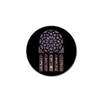 Chartres Cathedral Notre Dame De Paris Stained Glass Golf Ball Marker (10 pack) Front