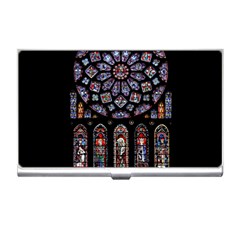 Chartres Cathedral Notre Dame De Paris Stained Glass Business Card Holder by Maspions